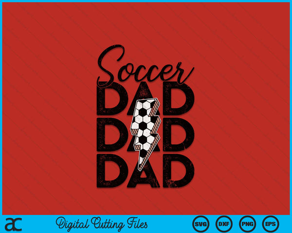 Lightning Bolt Soccer Dad SVG PNG Digital Printable Files