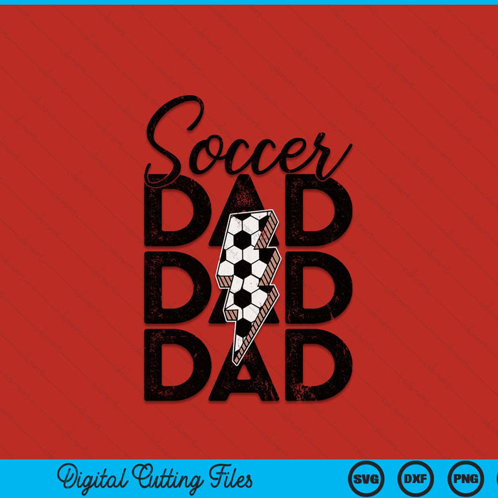 Lightning Bolt Soccer Dad SVG PNG Digital Printable Files
