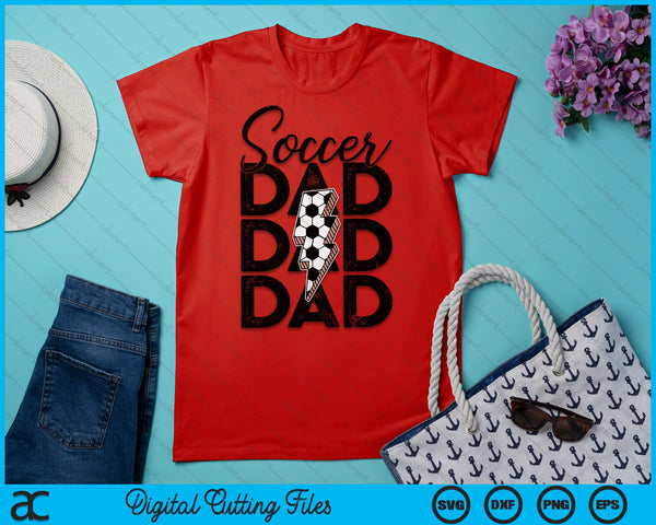Lightning Bolt Soccer Dad SVG PNG Digital Printable Files
