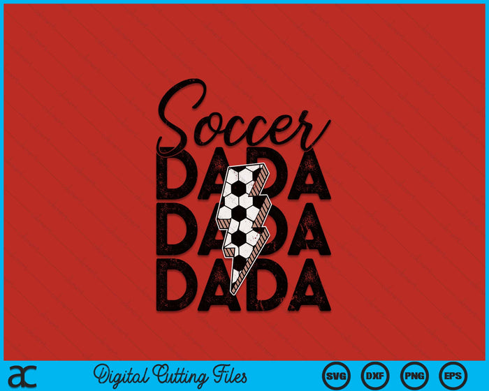 Lightning Bolt Soccer Dada SVG PNG Digital Printable Files