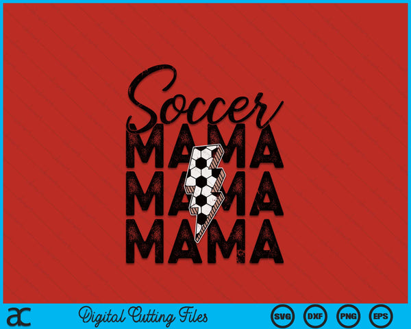 Lightning Bolt Soccer Mama SVG PNG Digital Printable Files