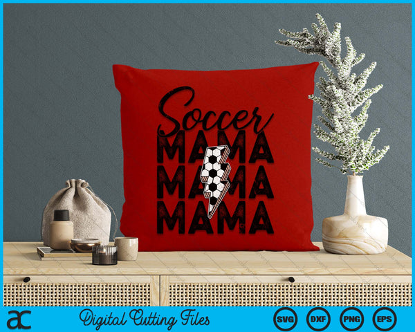 Lightning Bolt Soccer Mama SVG PNG Digital Printable Files