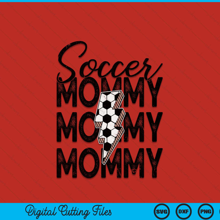 Lightning Bolt Soccer Mommy SVG PNG Digital Printable Files