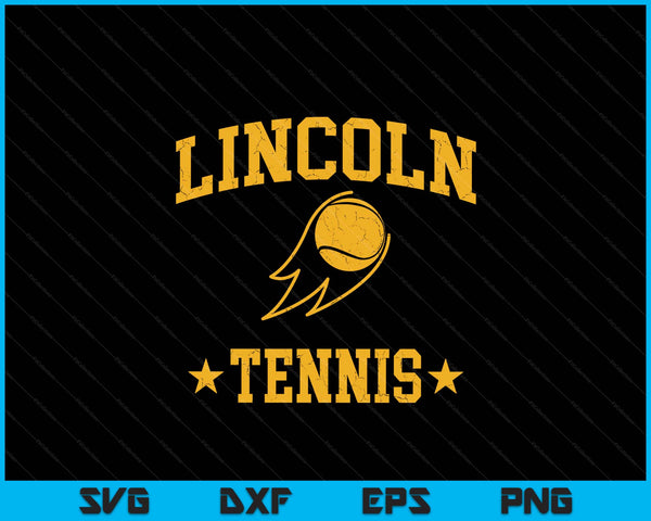 Lincoln rapids tennis vintage gameday retro tennis lover SVG cut file