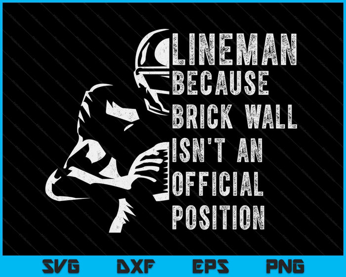 Lijnwachter omdat bakstenen muur geen officiële positie is SVG PNG digitale snijbestanden