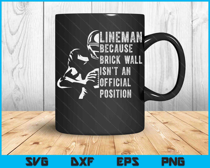 Lijnwachter omdat bakstenen muur geen officiële positie is SVG PNG digitale snijbestanden