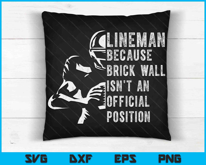 Lijnwachter omdat bakstenen muur geen officiële positie is SVG PNG digitale snijbestanden