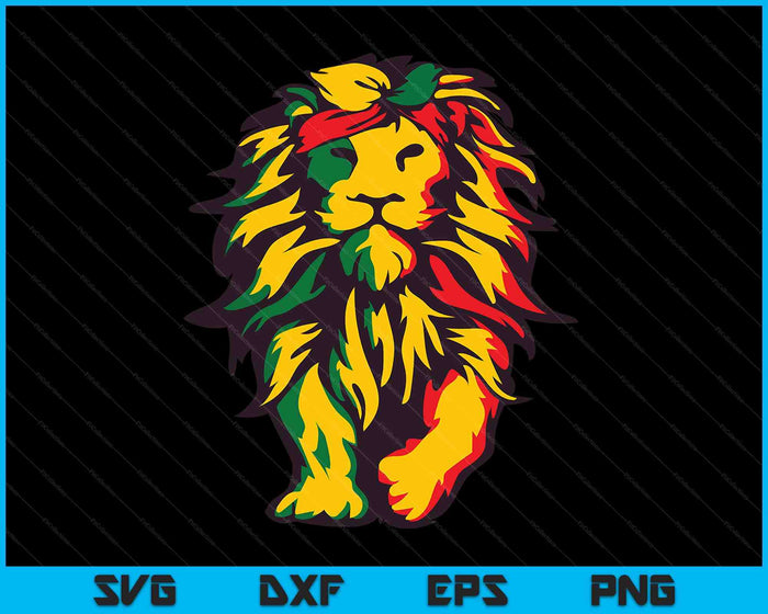 Lion Juneteenth Cool Black Geschiedenis Afro-Amerikaanse vlag SVG PNG digitale snijbestanden 
