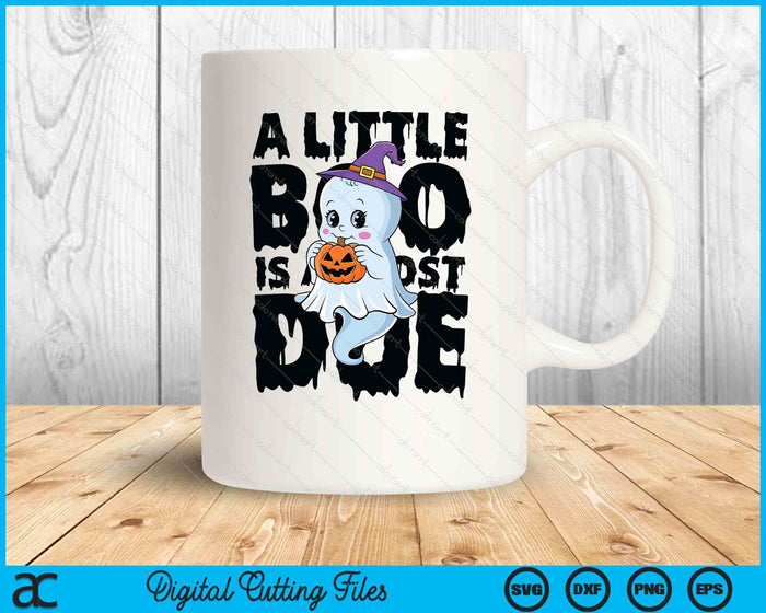 Little Boo Is Almost Due Cute Halloween Pregnancy Reveal SVG PNG Digital Printable Files