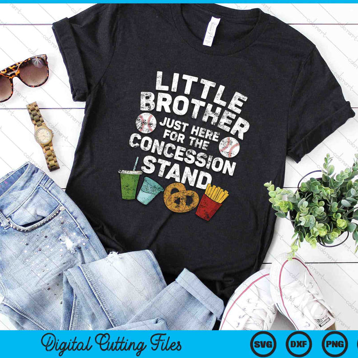Little Brother Just Here For The Concession Stand SVG PNG Digital Printable Files