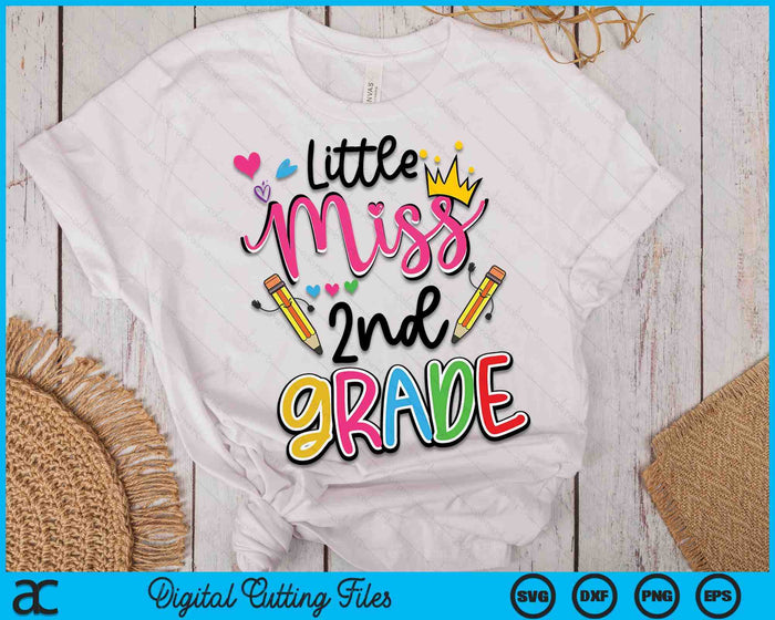 Little Miss 2nd Grade Shirt Back To School SVG PNG Digital Cutting Files