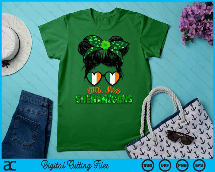 Little Miss Shenanigans St Patricks Day Kids Girls Toddler SVG PNG Digital Printable Files