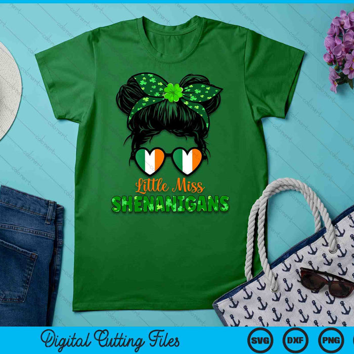 Little Miss Shenanigans St Patricks Day Kids Girls Toddler SVG PNG Digital Printable Files