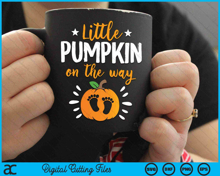 Little Pumpkin On The Way Pregnancy Announcement Halloween SVG PNG Digital Cutting Files