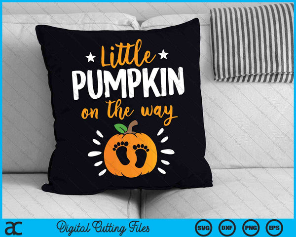 Little Pumpkin On The Way Pregnancy Announcement Halloween SVG PNG Digital Cutting Files