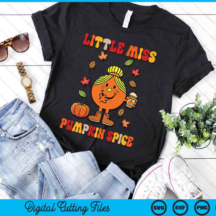 Little Pumpkin Spice Miss Cute Fall Pumpkin Thanksgiving SVG PNG Digital Cutting Files