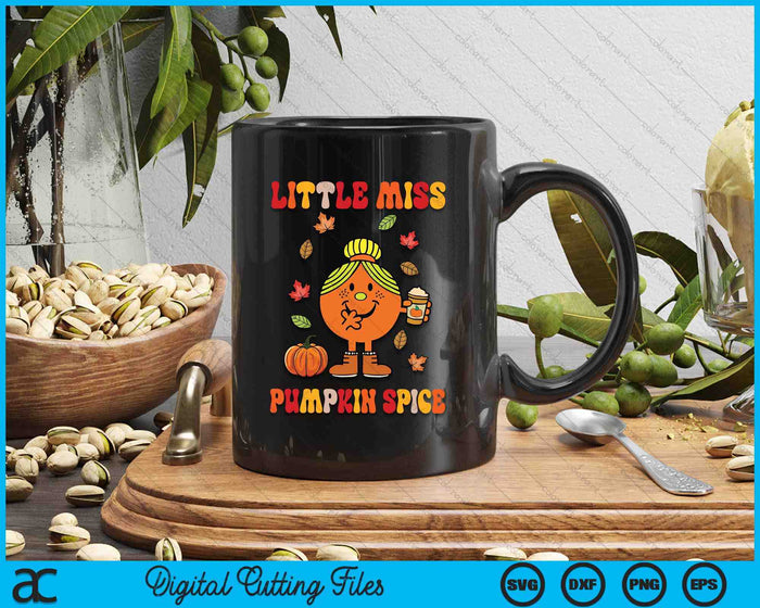 Little Pumpkin Spice Miss Cute Fall Pumpkin Thanksgiving SVG PNG Digital Cutting Files