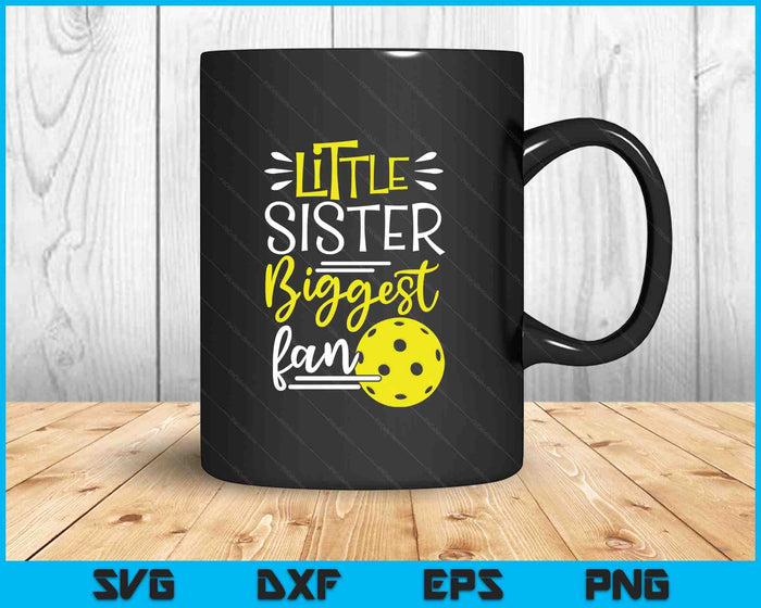 Little Sister Biggest Fan Pickleball, Pickleball Girls SVG PNG Digital Printable Files