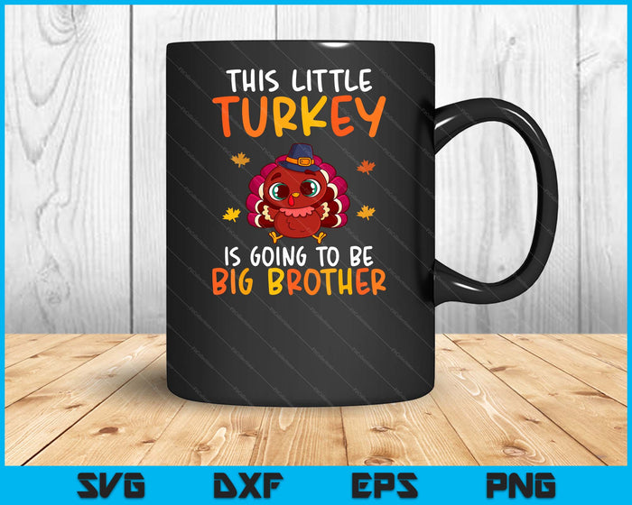 Little Turkey Pregnancy Announcement Thanksgiving Boys Kids SVG PNG Digital Cutting Files