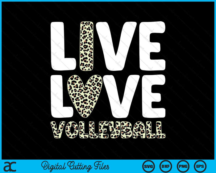 Live Love volleybal SVG PNG digitale snijbestanden