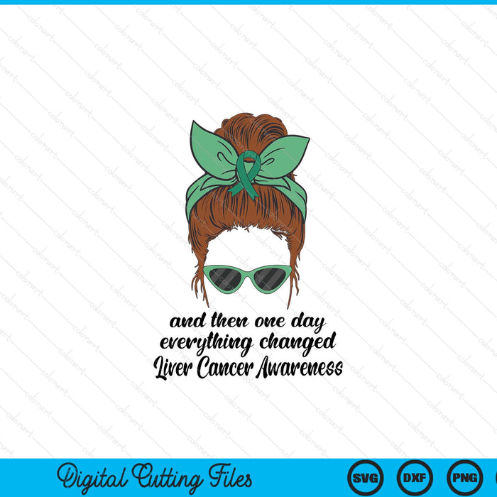 Liver cancer awareness everything changed SVG cut file