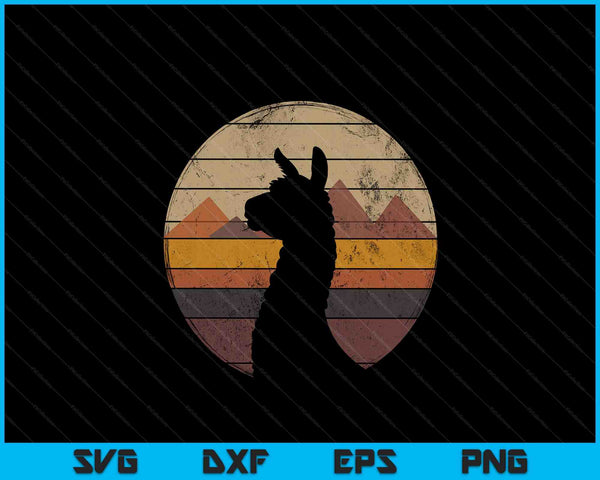 Llama alpaca retro 70s 80s SVG cut file