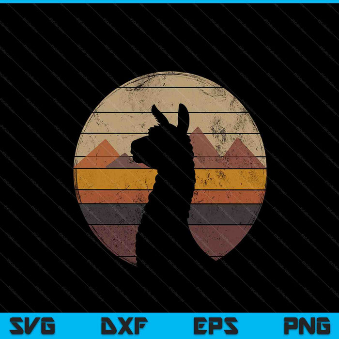 Llama alpaca retro 70s 80s SVG cut file