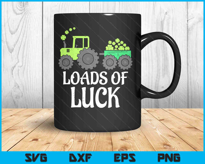 Loads Of Luck Tractor Toddler Boys St Patricks Day Kids SVG PNG Digital Printable Files