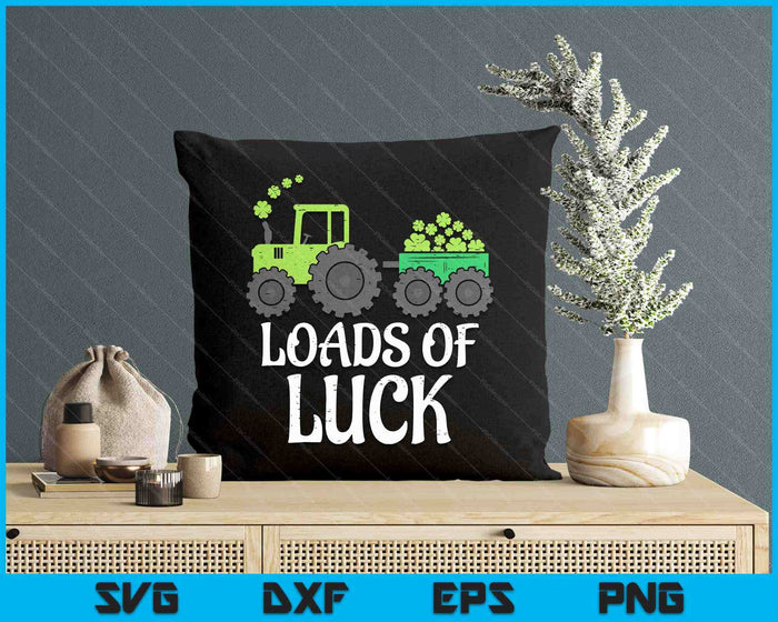 Loads Of Luck Tractor Toddler Boys St Patricks Day Kids SVG PNG Digital Printable Files