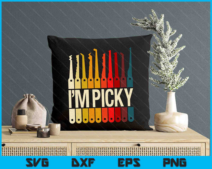Locksmith Funny I'm Picky Lock Picking Tools SVG PNG Digital Printable Files