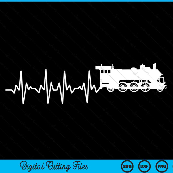 Locomotive Model Train Heartbeat SVG PNG Digital Cutting Files