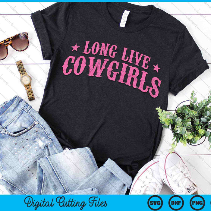 Lang leve Howdy Rodeo Western Country Southern Cowgirls SVG PNG digitale snijbestanden