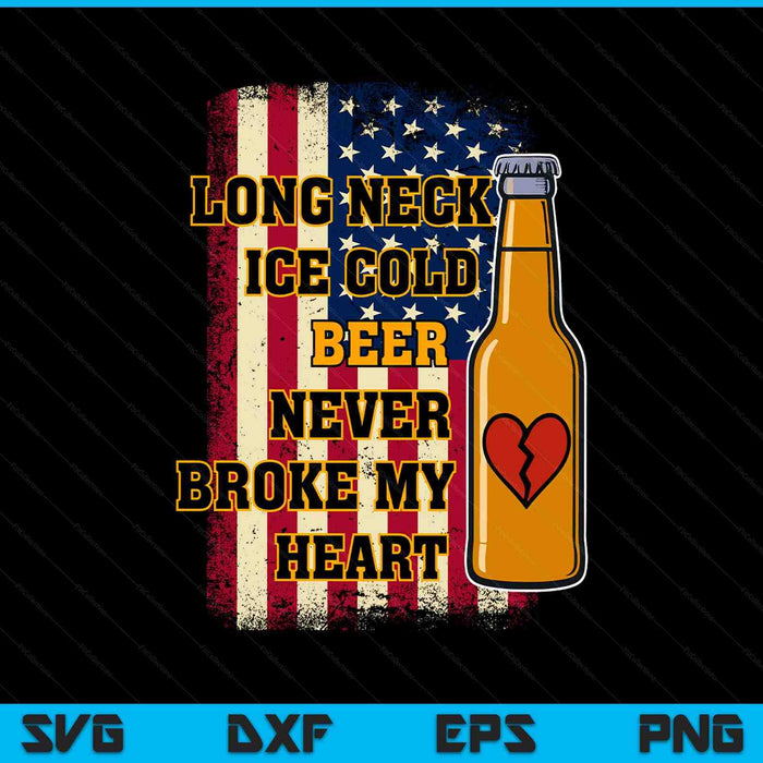 Long neck ice cold beer SVG cut file