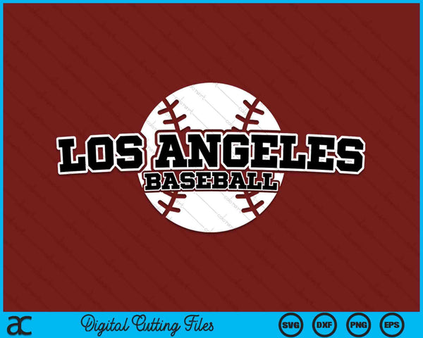 Los Angeles Baseball Block Font SVG PNG Digital Cutting Files
