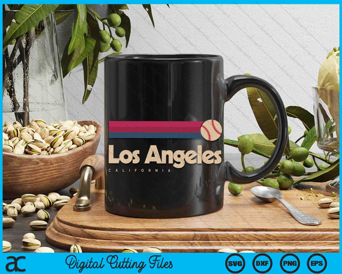 Los Angeles Baseball City California Retro Los Angeles SVG PNG Digital Cutting Files