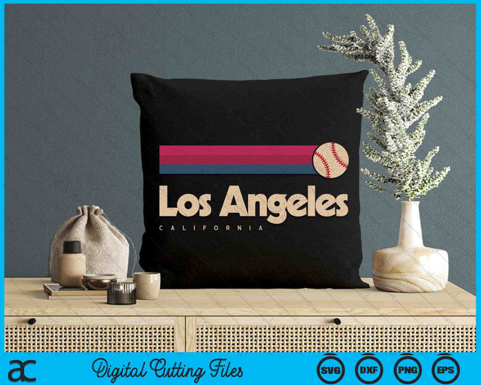 Los Angeles Baseball City California Retro Los Angeles SVG PNG Digital Cutting Files