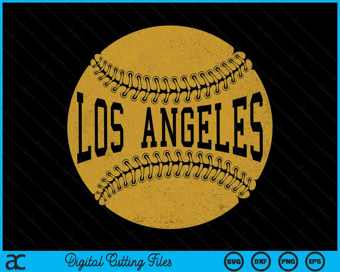 Los Angeles Baseball Fan SVG PNG Digital Cutting Files