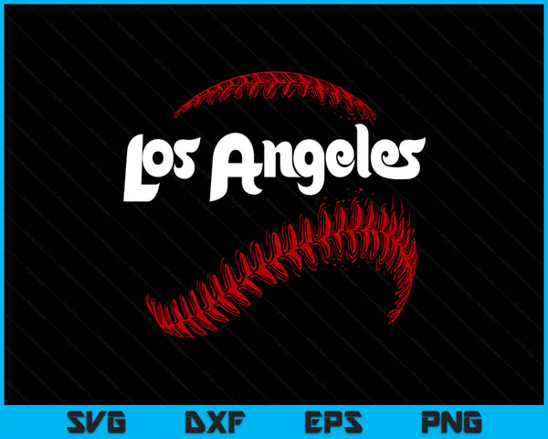 Los Angeles Baseball Lovers Vintage Baseball Lovers Fans SVG PNG Digital Printable Files