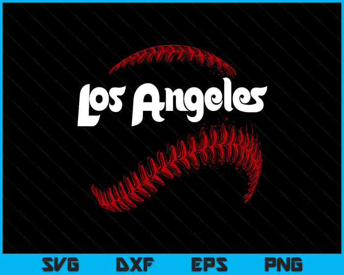 Los Angeles Baseball Lovers Vintage Baseball Lovers Fans SVG PNG Digital Printable Files