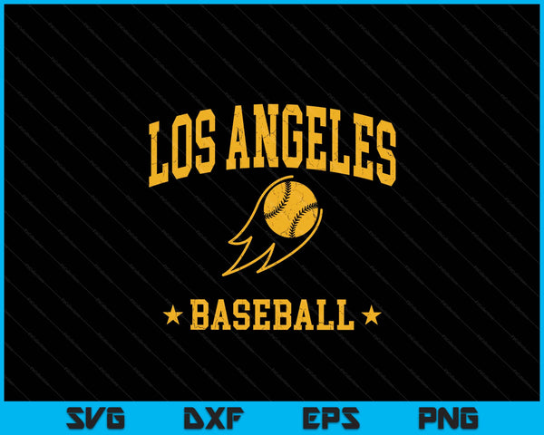 Los Angeles Baseball Vintage Gameday Retro Baseball Lover SVG PNG Digital Printable Files
