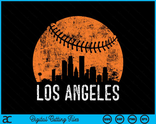 Los Angeles Skyline Los Angeles Baseball SVG PNG Digital Cutting Files