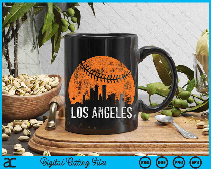 Los Angeles Skyline Los Angeles Baseball SVG PNG Digital Cutting Files