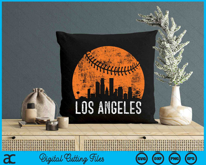 Los Angeles Skyline Los Angeles Baseball SVG PNG Digital Cutting Files