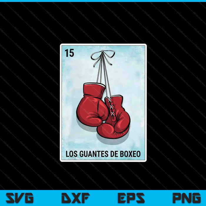 Los guantes de boxeo Mexican boxing gloves cards SVG cut file