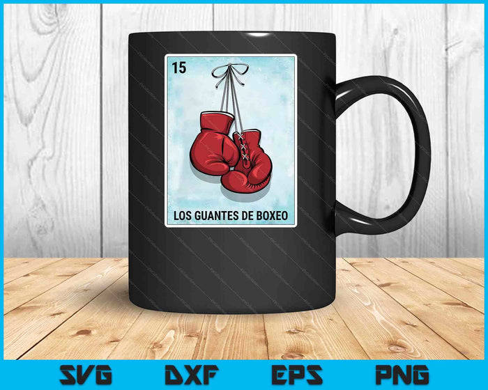 Los Guantes De Boxeo Mexican Boxing Gloves Cards SVG PNG Digital Cutting Files