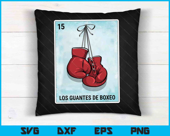 Los Guantes De Boxeo Mexican Boxing Gloves Cards SVG PNG Digital Cutting Files