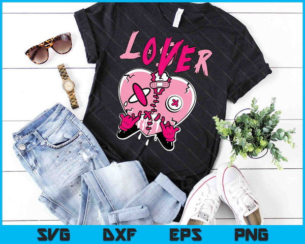 Loser Lover Heart Dripping Low Triple Pink Matching SVG PNG Cortar archivos imprimibles - on a t-shirt