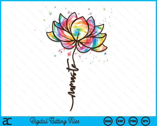 Lotus Flower Namaste Yoga Watercolor Meditation Zen Bohemian SVG PNG Digital Printable Files