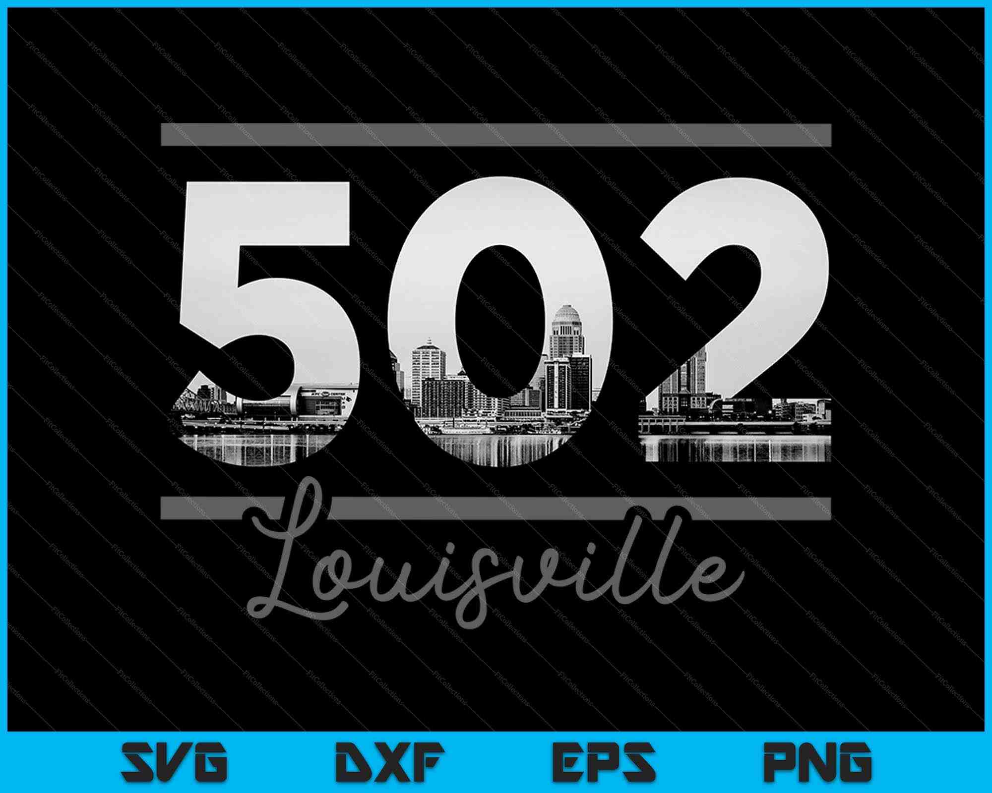 Louisville 502 Area Code Skyline Kentucky Vintage SVG PNG Files   Louisville502AreaCodeSkylineKentuckyVintage01 