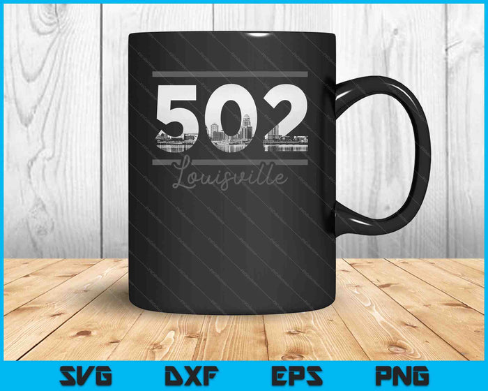 Louisville 502 Area Code Skyline Kentucky Vintage SVG PNG Cutting Printable Files